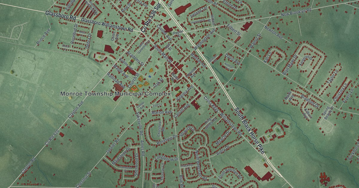 Map of Williamstown, New Jersey