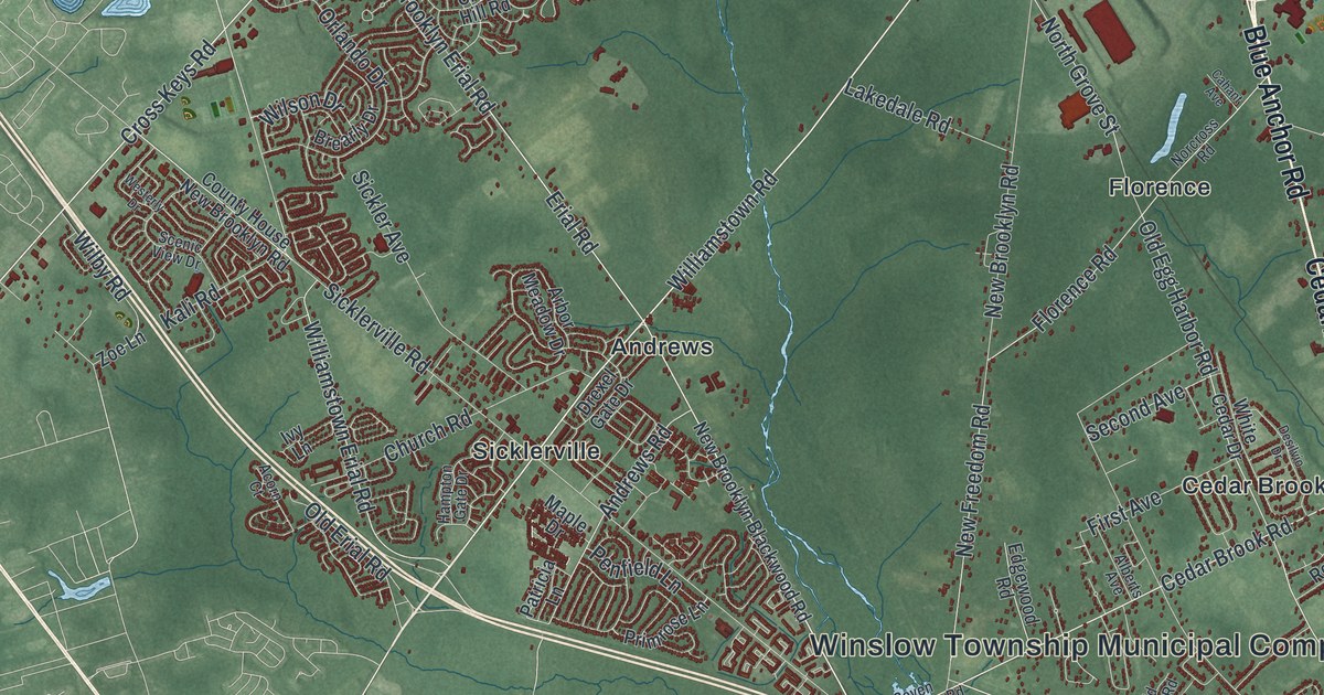 Map of Winslow, New Jersey