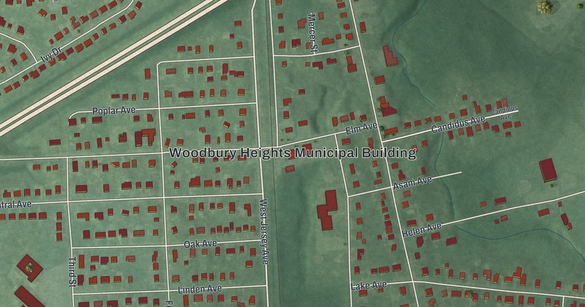 Map of Woodbury Heights, New Jersey