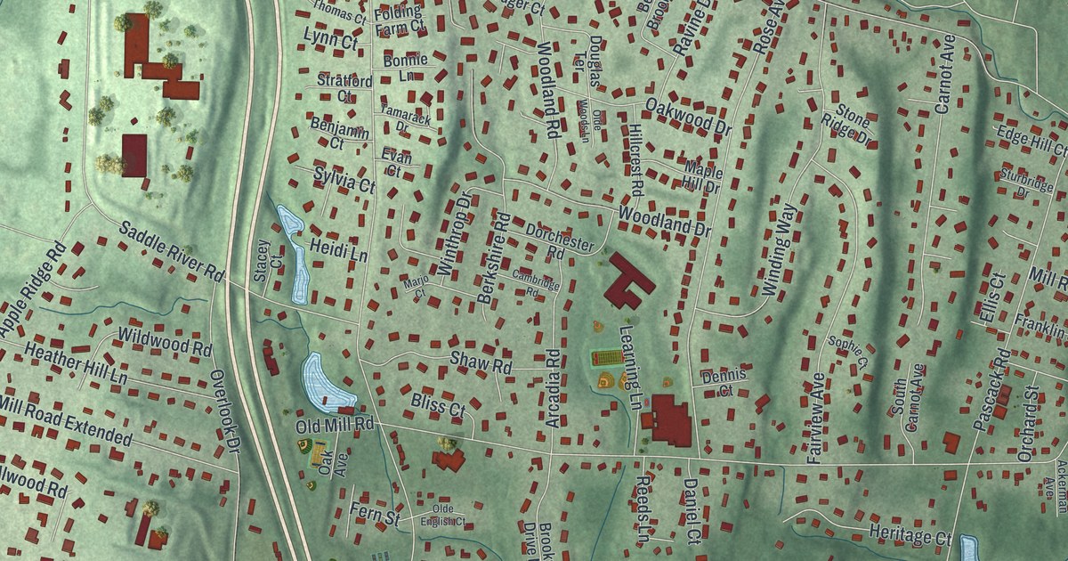 Map of Woodcliff Lake, New Jersey