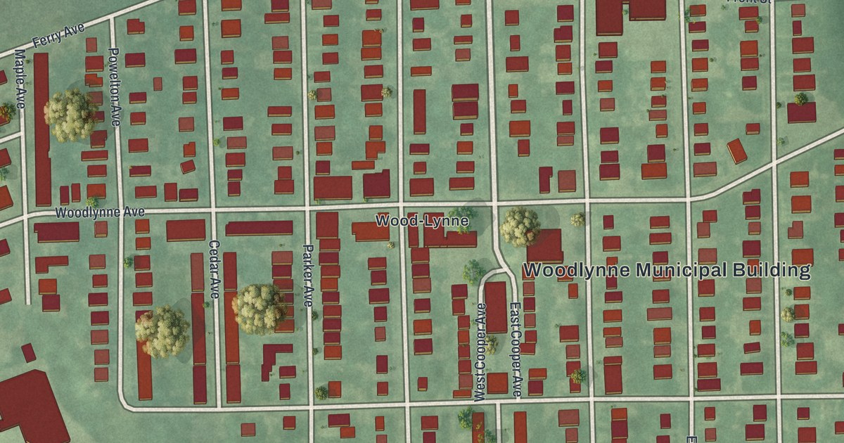 Map of Woodlynne, New Jersey