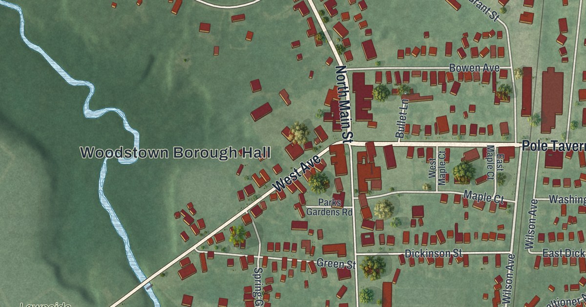 Map of Woodstown, New Jersey