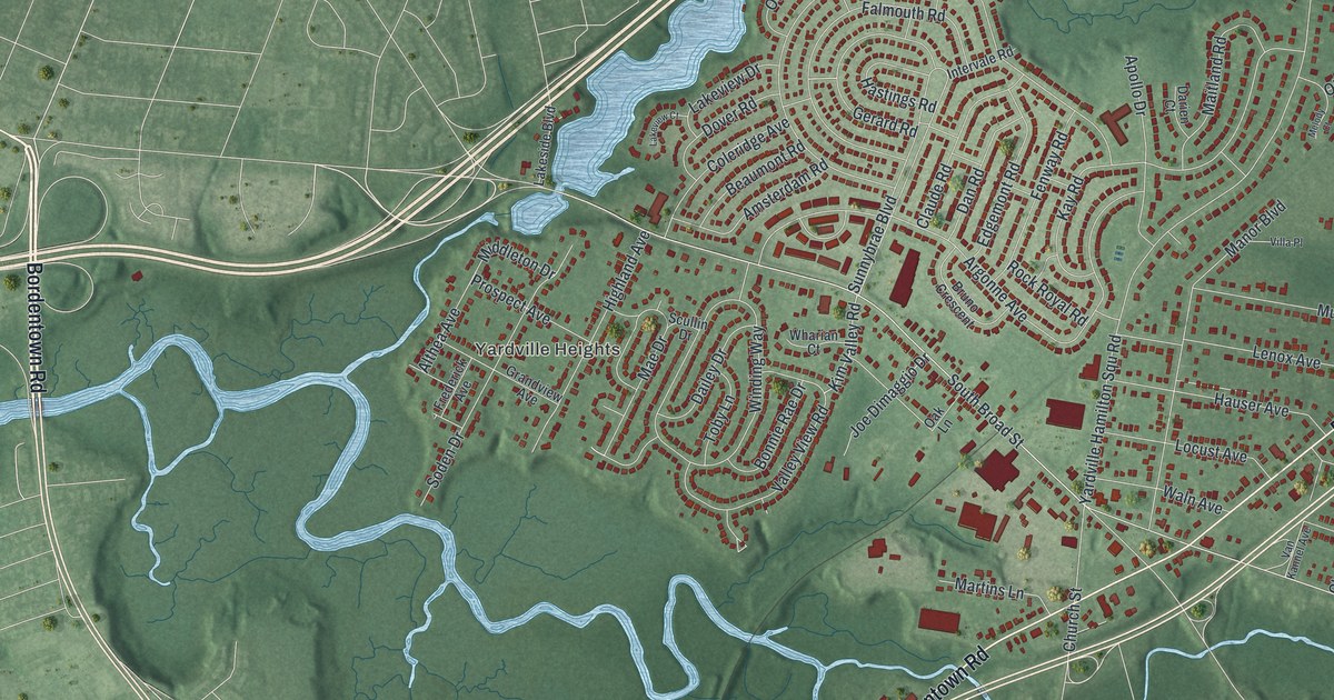 Map of Yardville, New Jersey