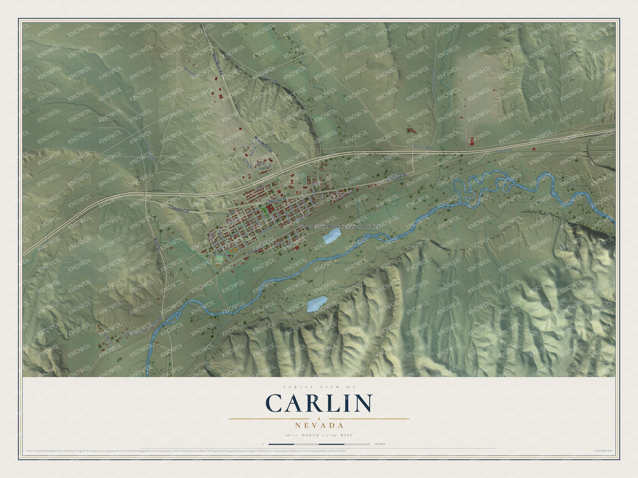 Watermarked full-map preview of Carlin, Nevada