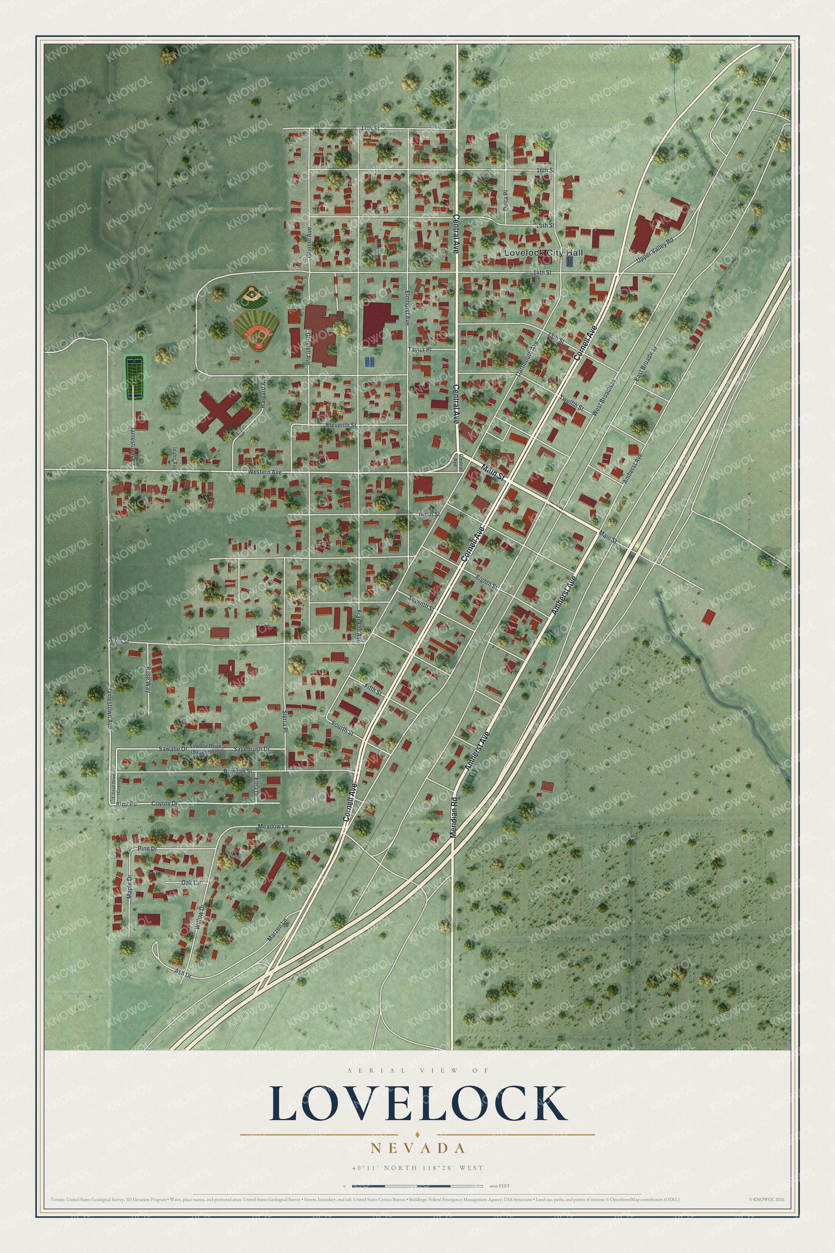 Watermarked full-map preview of Lovelock, Nevada