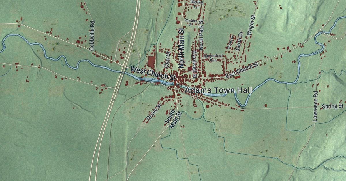 Map of Adams, New York