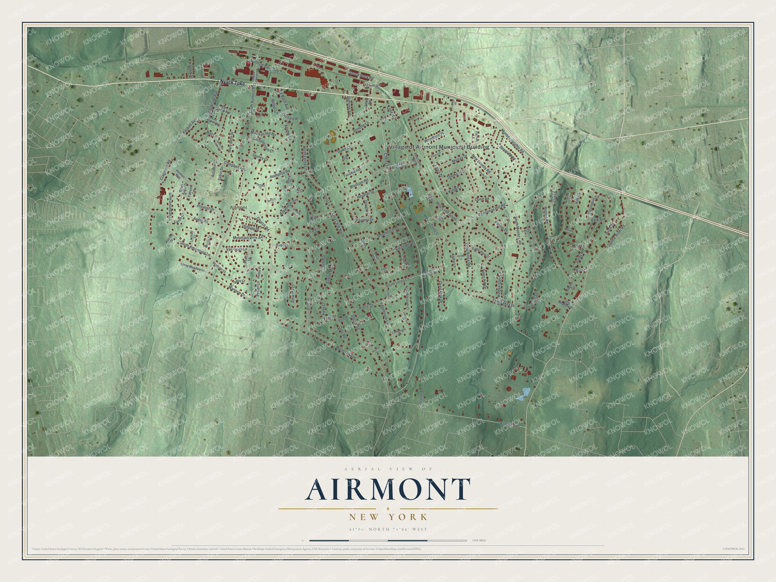 Watermarked full-map preview of Airmont, New York