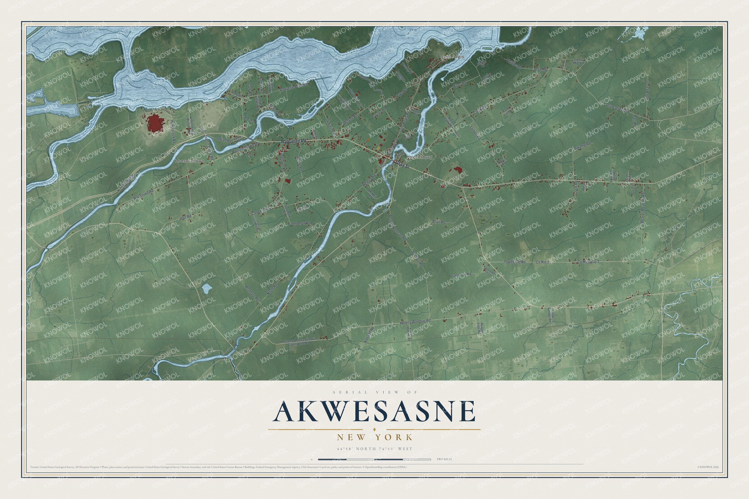 Watermarked full-map preview of Akwesasne, New York