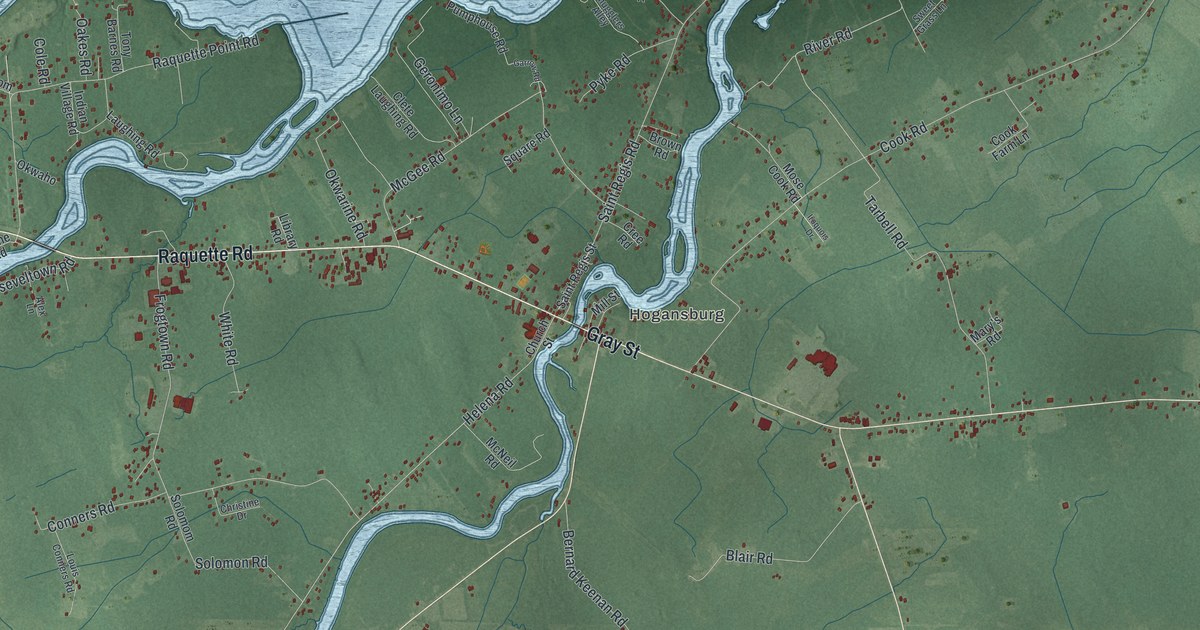 Map of Akwesasne, New York