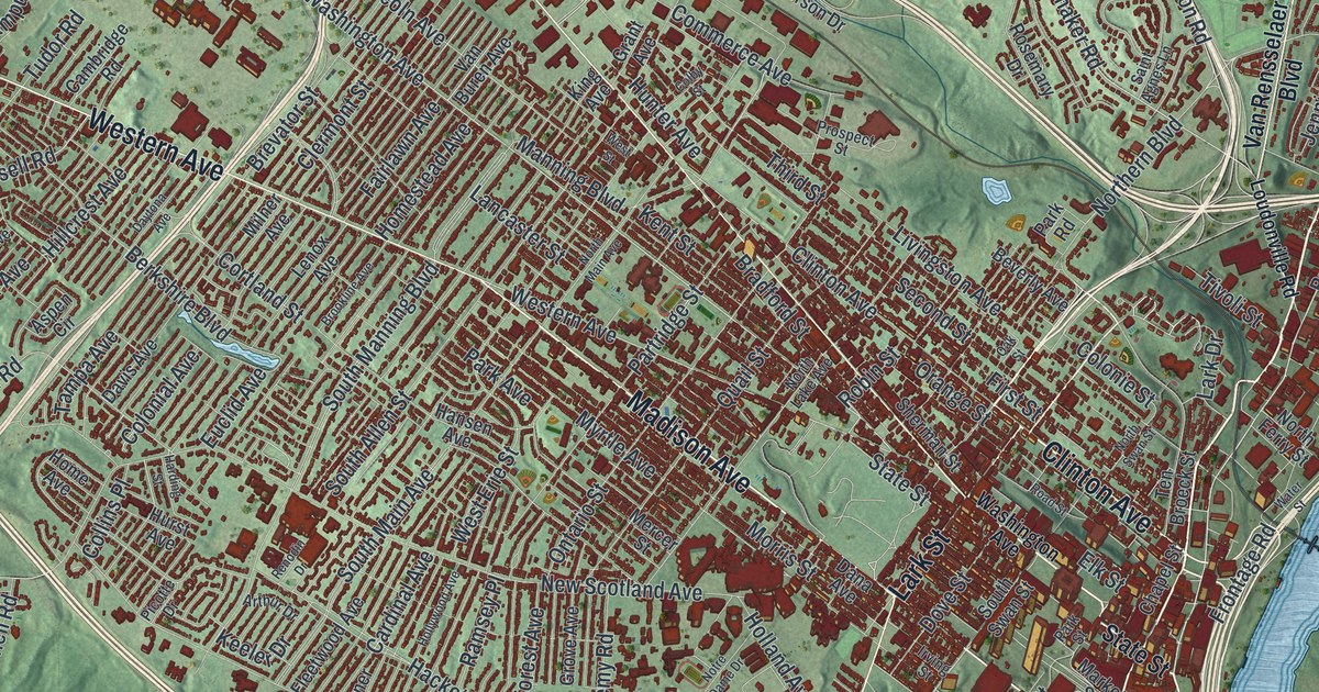 Map of Albany, New York