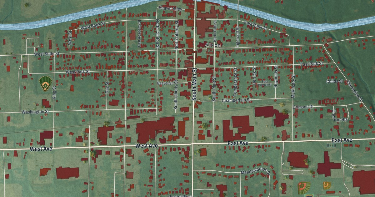 Map of Albion, New York
