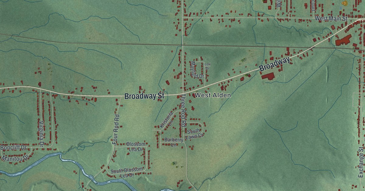 Map of Alden, New York