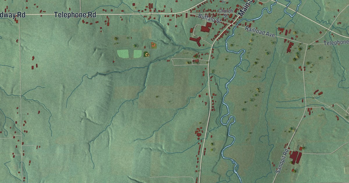 Map of Alexander, New York