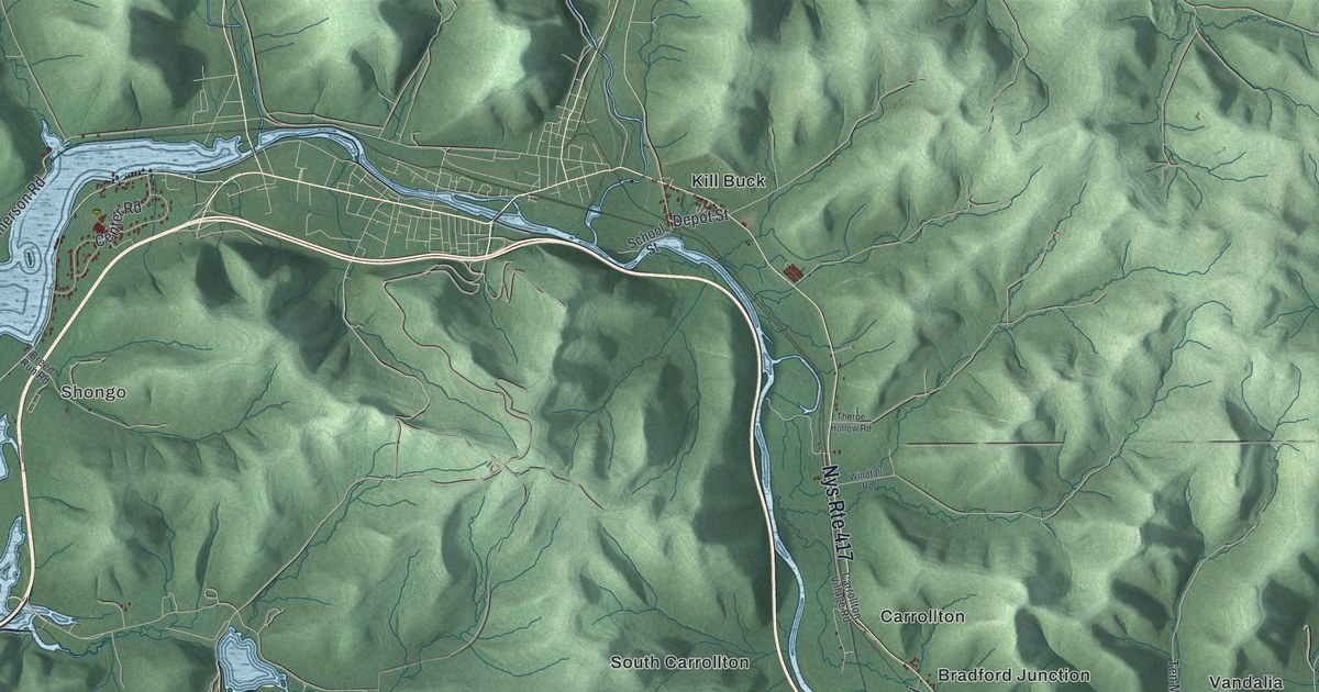 Map of Allegany Reservation, New York