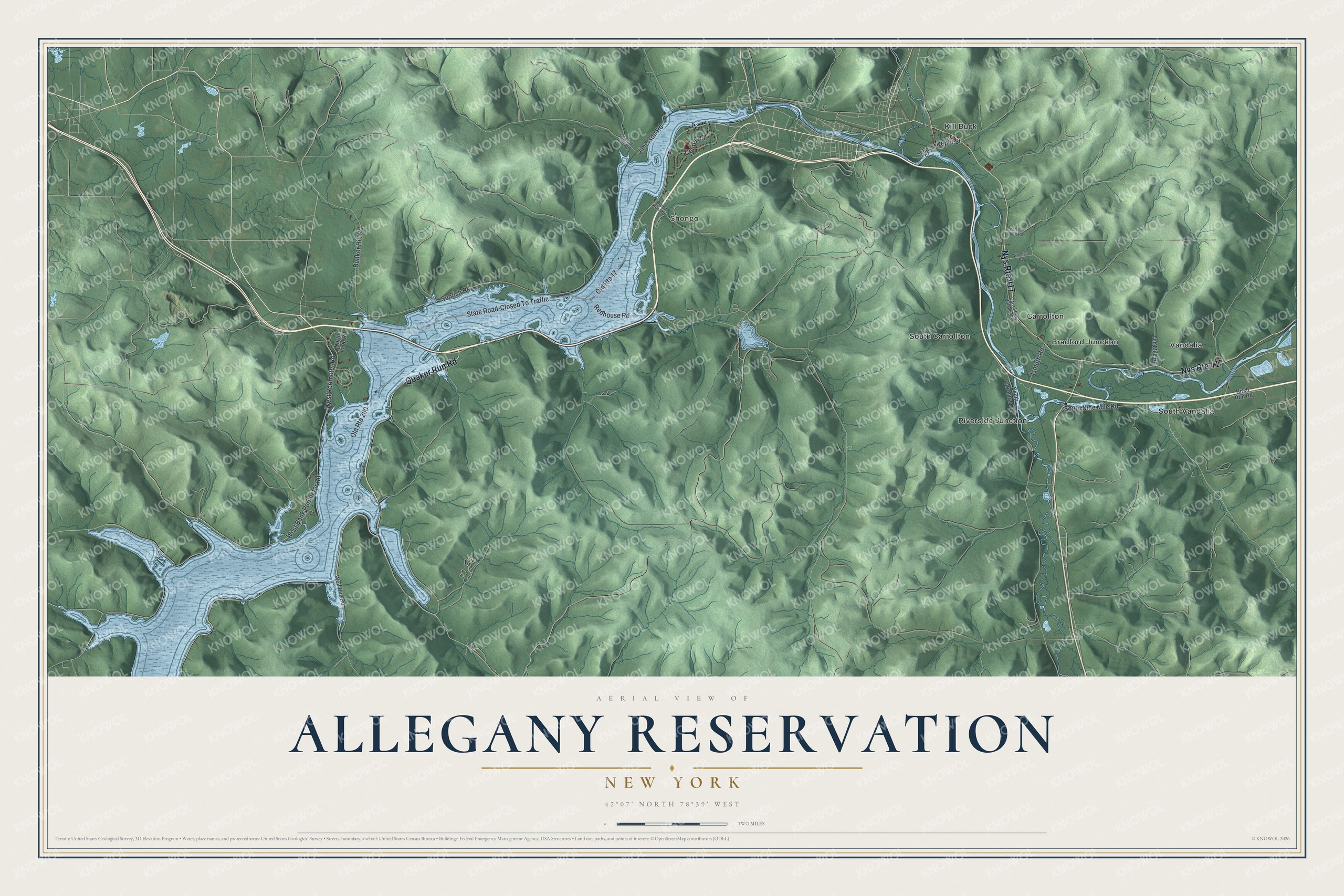 Watermarked full-map preview of Allegany Reservation, New York