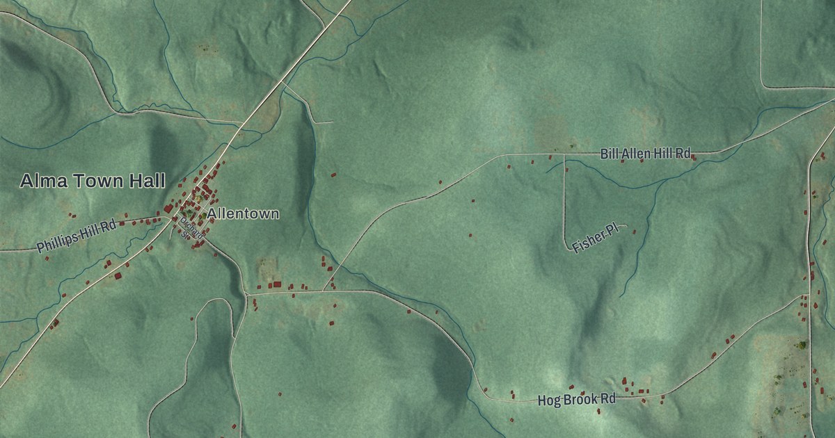 Map of Alma, New York