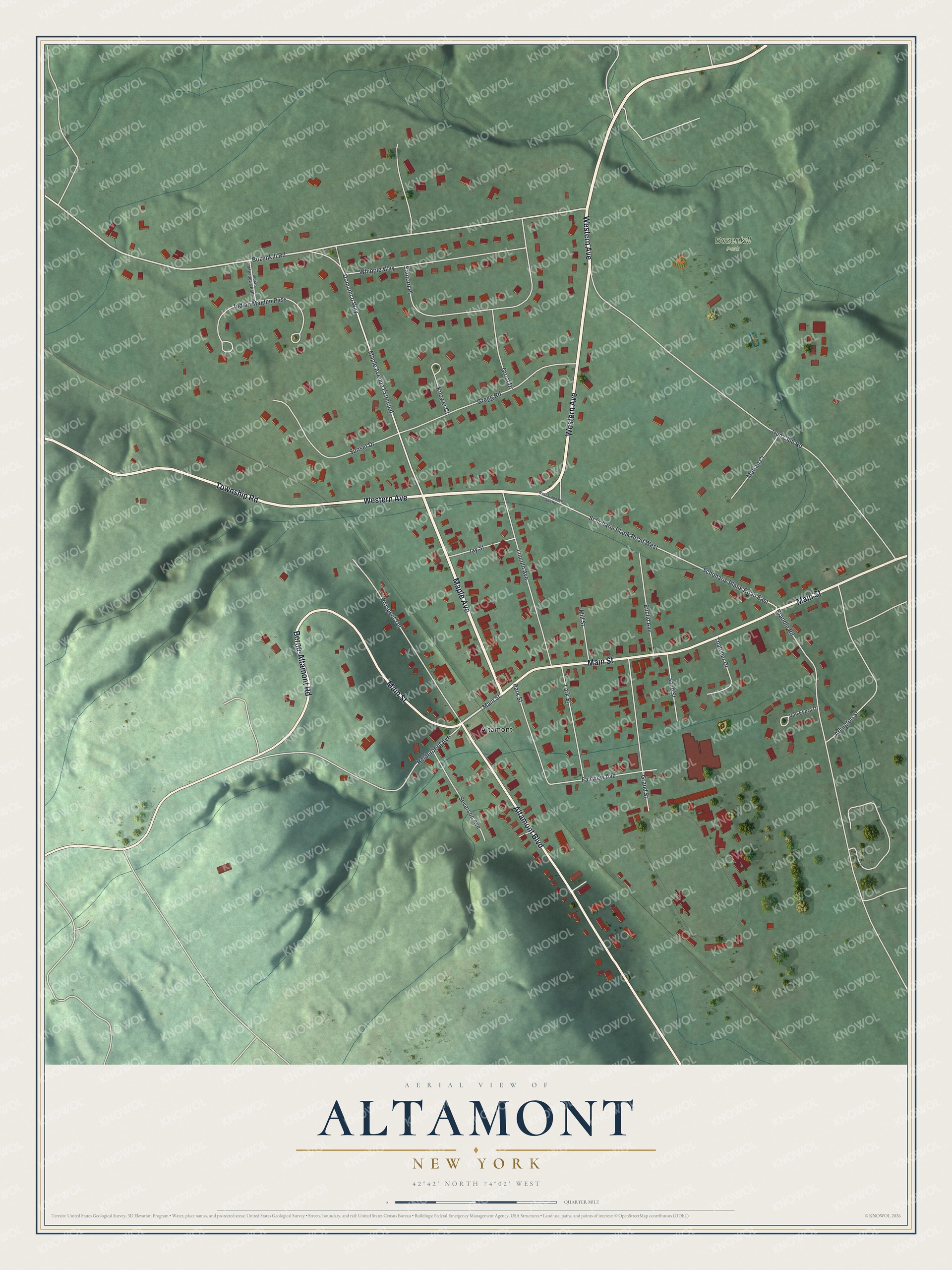Watermarked full-map preview of Altamont, New York