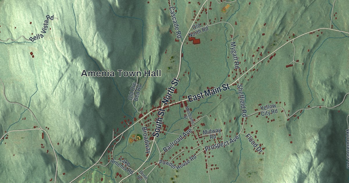 Map of Amenia, New York