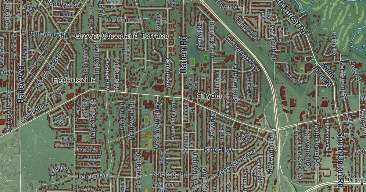Map of Amherst, New York