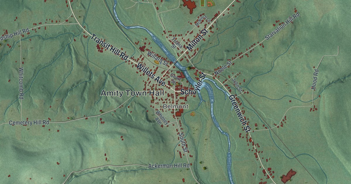 Map of Amity, New York