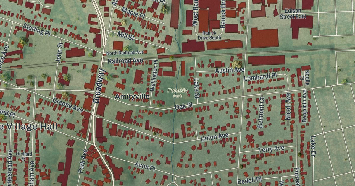 Map of Amityville, New York