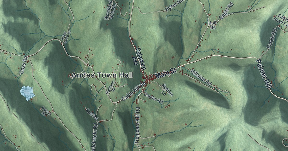 Map of Andes, New York