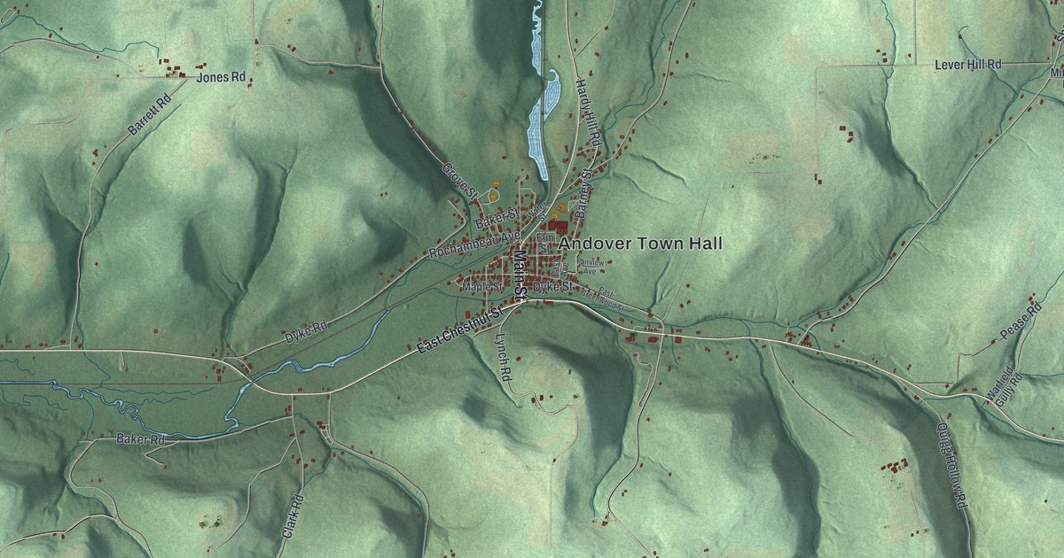 Map of Andover, New York