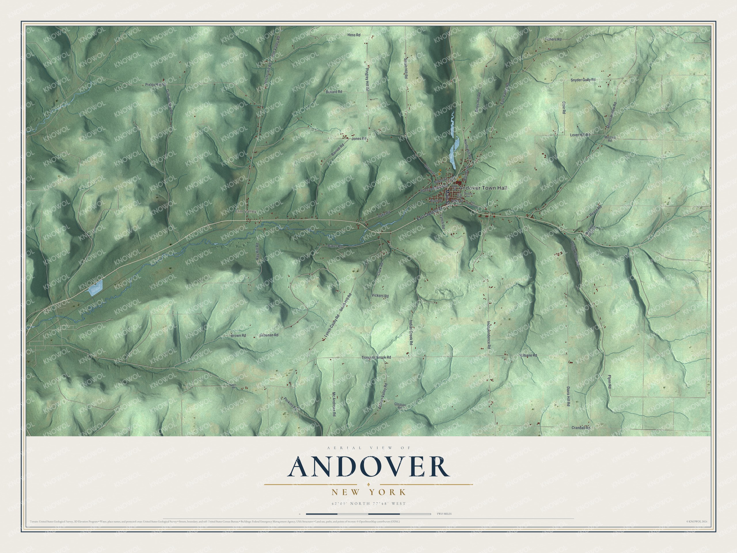 Watermarked full-map preview of Andover, New York