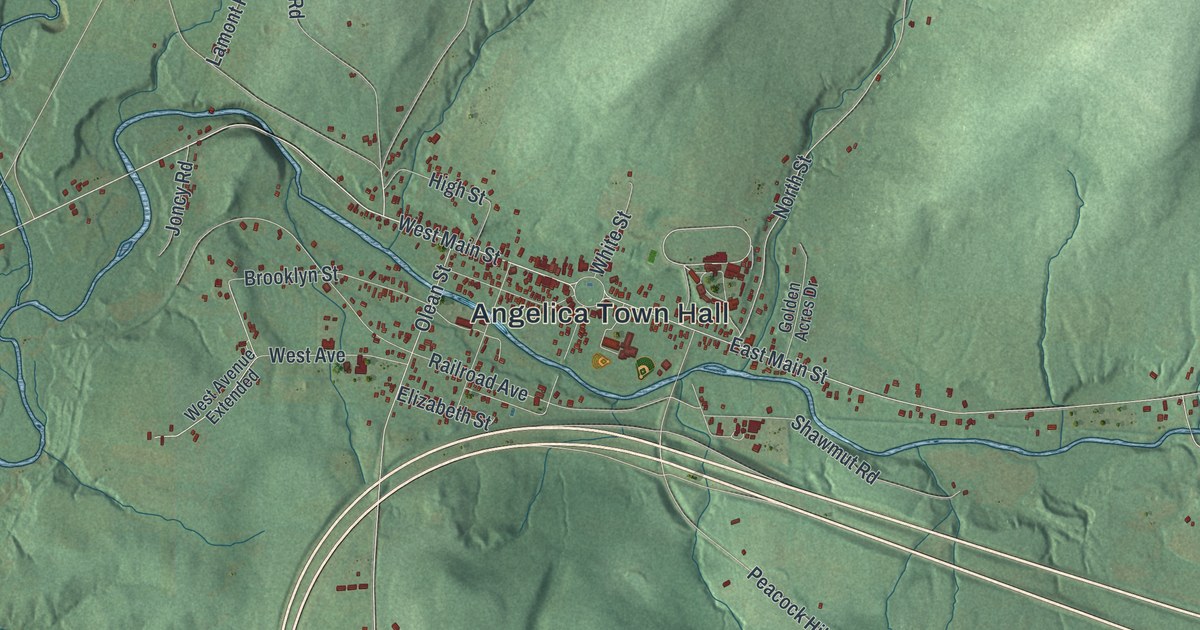 Map of Angelica, New York