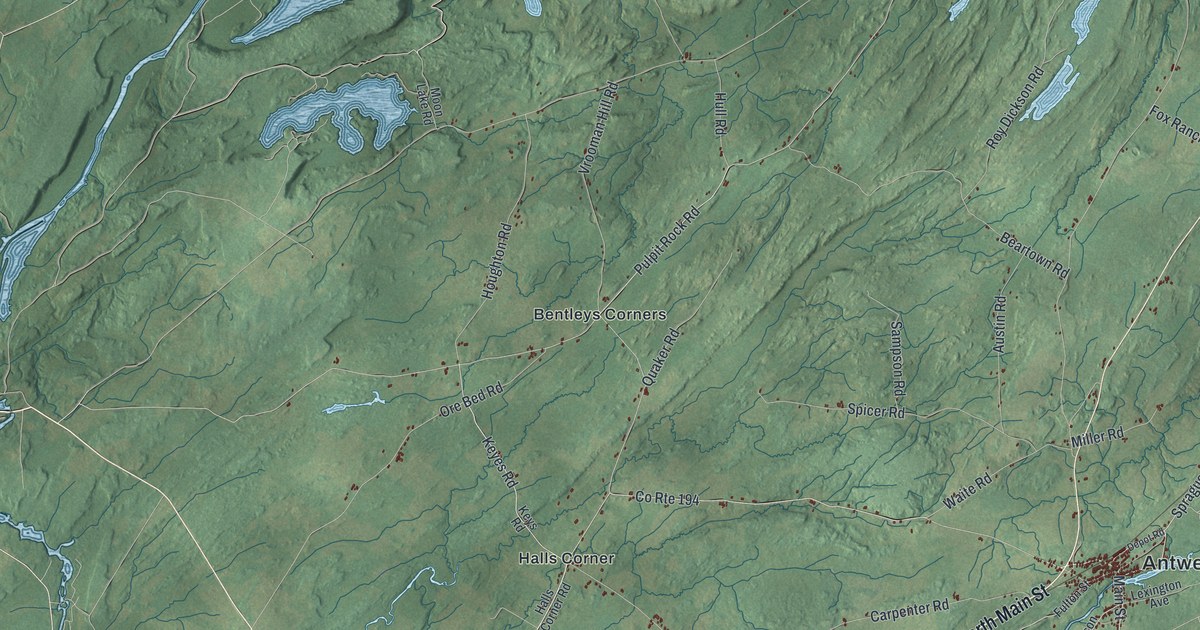 Map of Antwerp, New York
