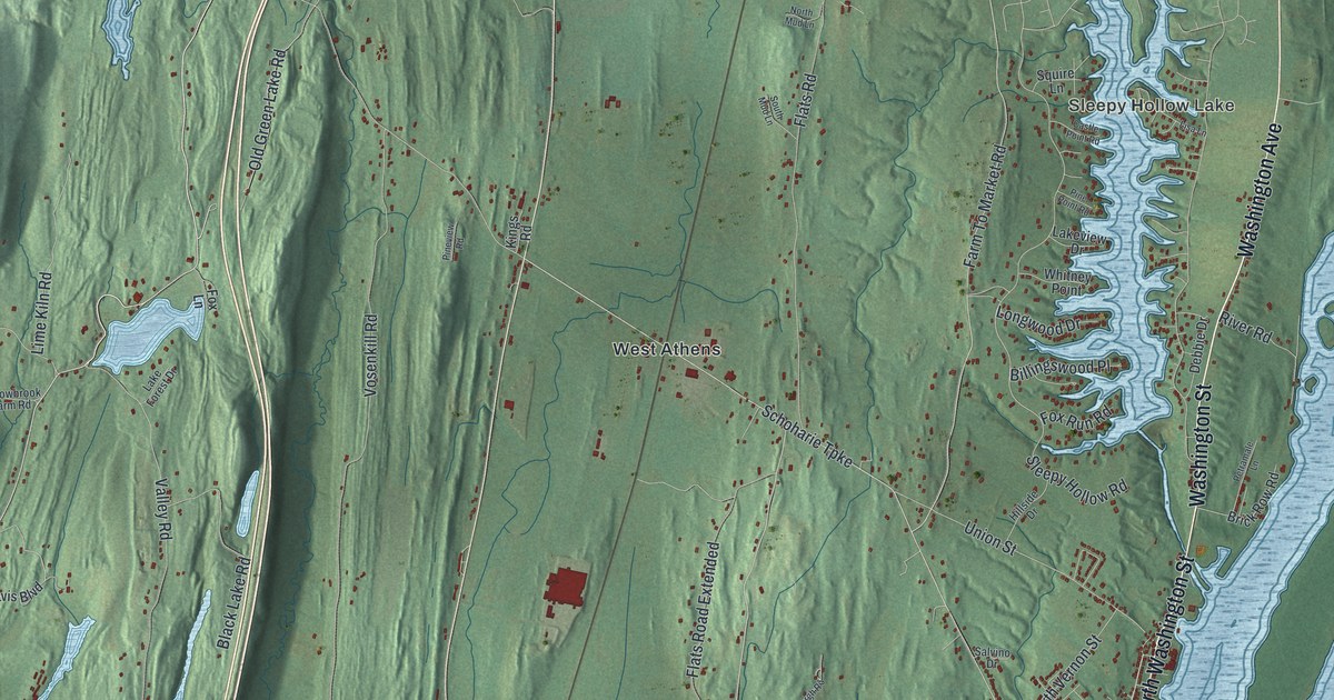 Map of Athens, New York