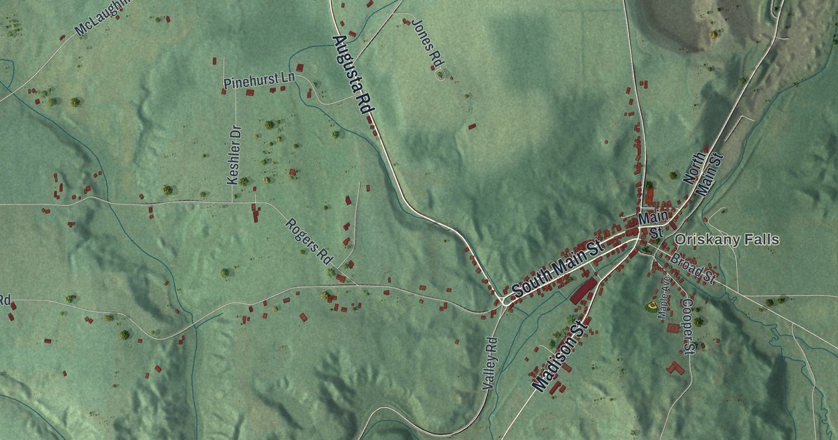 Map of Augusta, New York