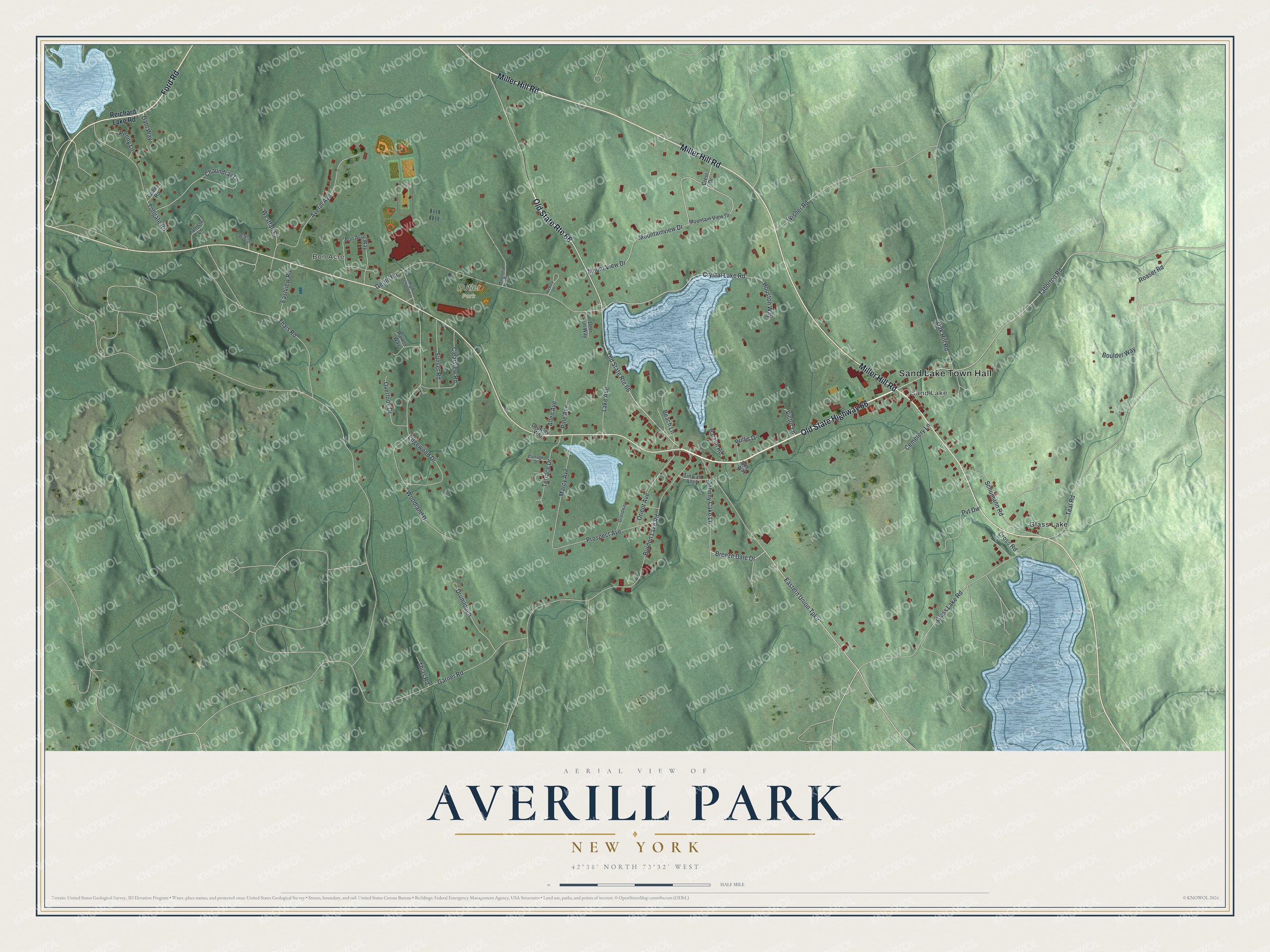 Watermarked full-map preview of Averill Park, New York