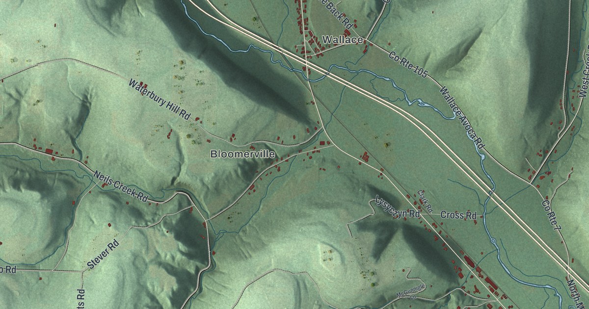 Map of Avoca, New York