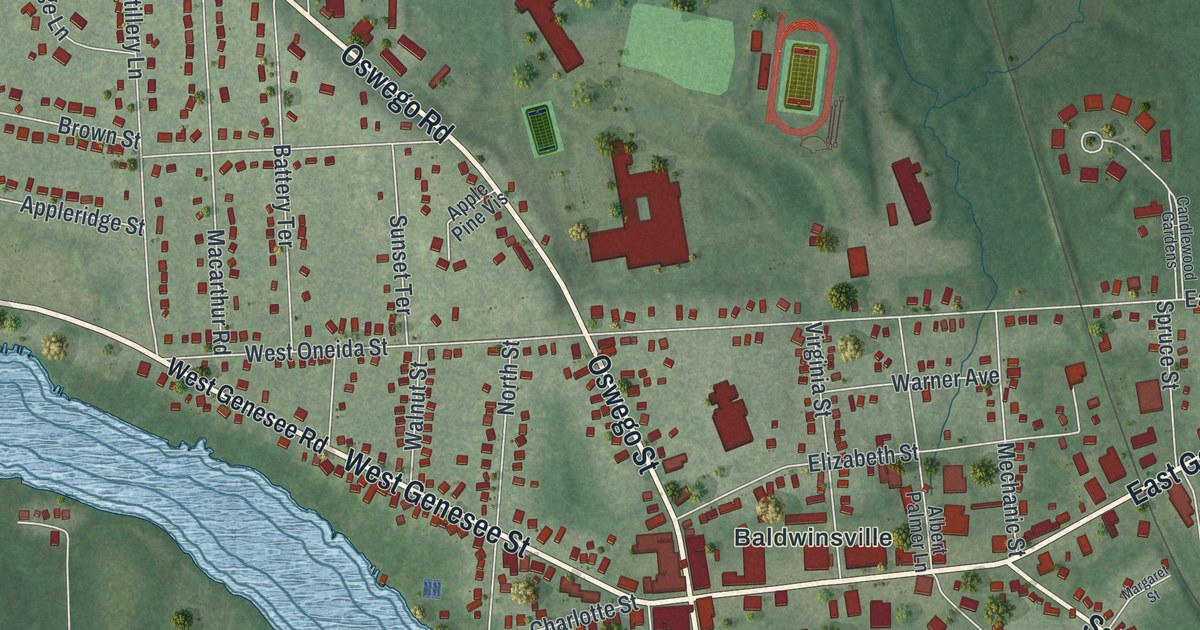 Map of Baldwinsville, New York