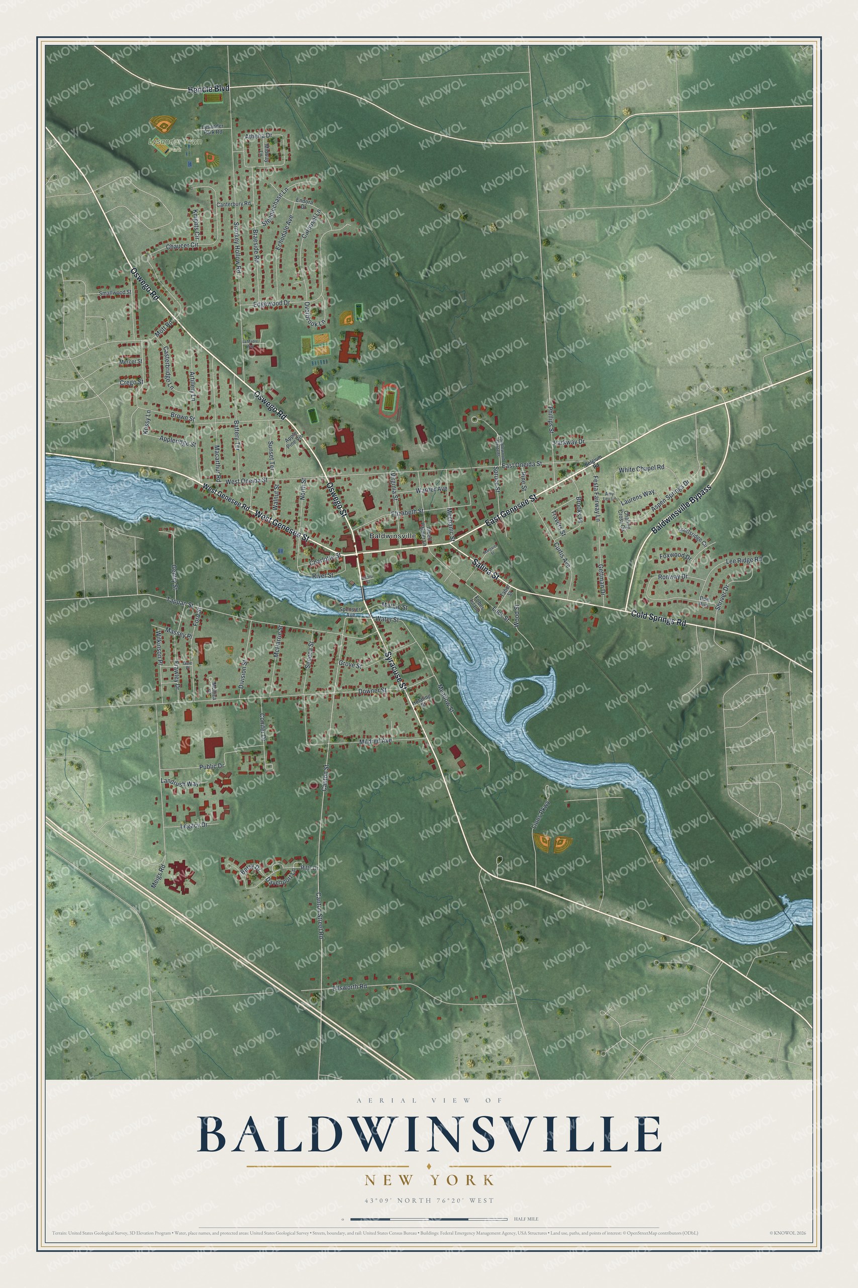 Watermarked full-map preview of Baldwinsville, New York