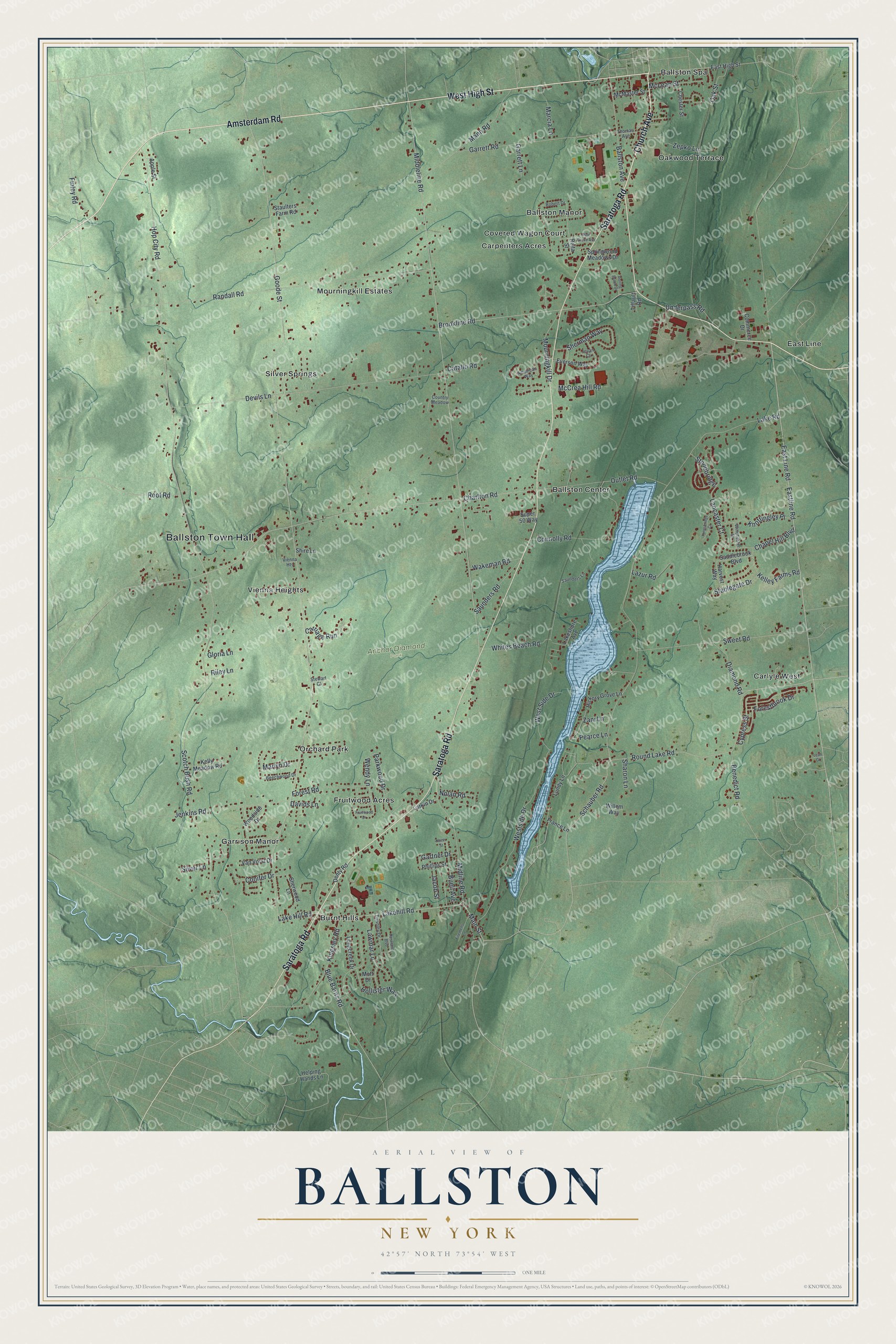 Watermarked full-map preview of Ballston, New York