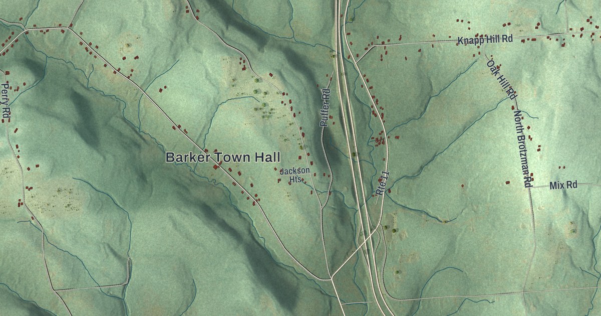 Map of Barker, New York