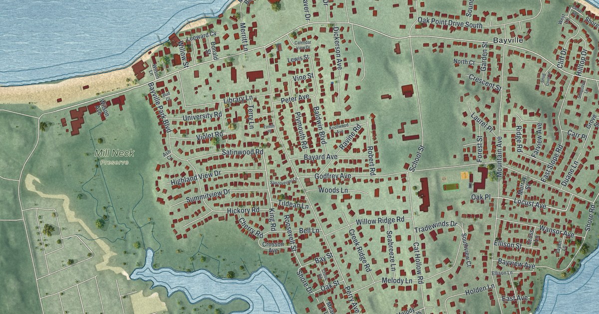 Map of Bayville, New York