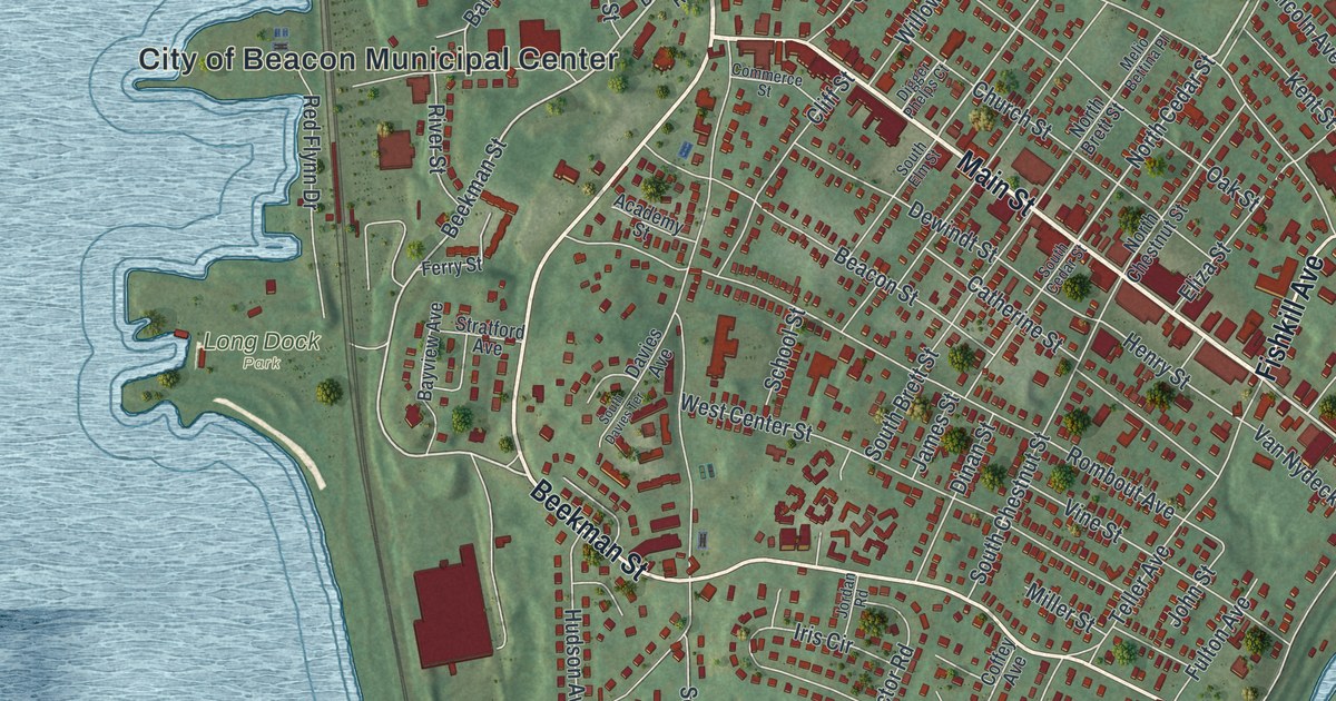 Map of Beacon, New York
