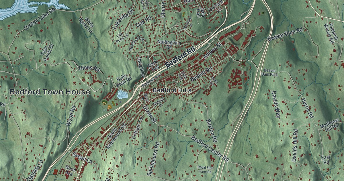 Map of Bedford, New York