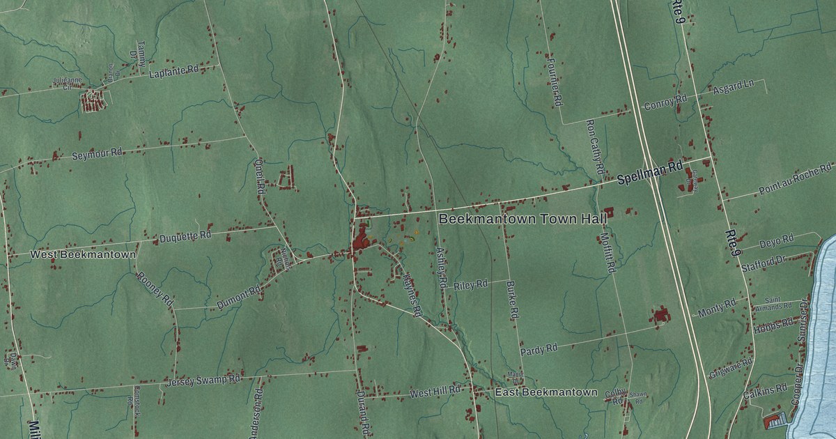 Map of Beekmantown, New York