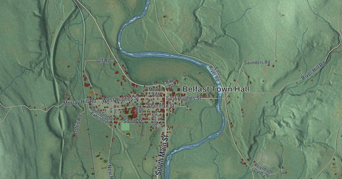Map of Belfast, New York
