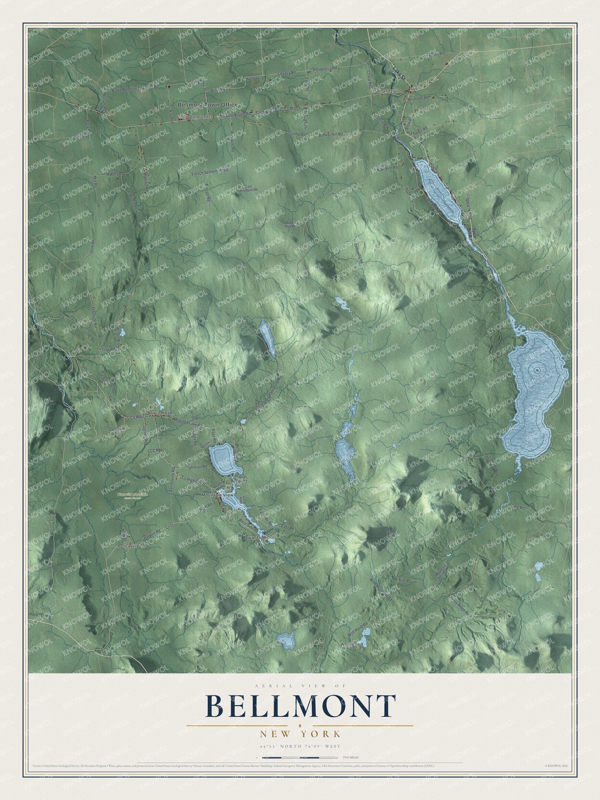 Watermarked full-map preview of Bellmont, New York