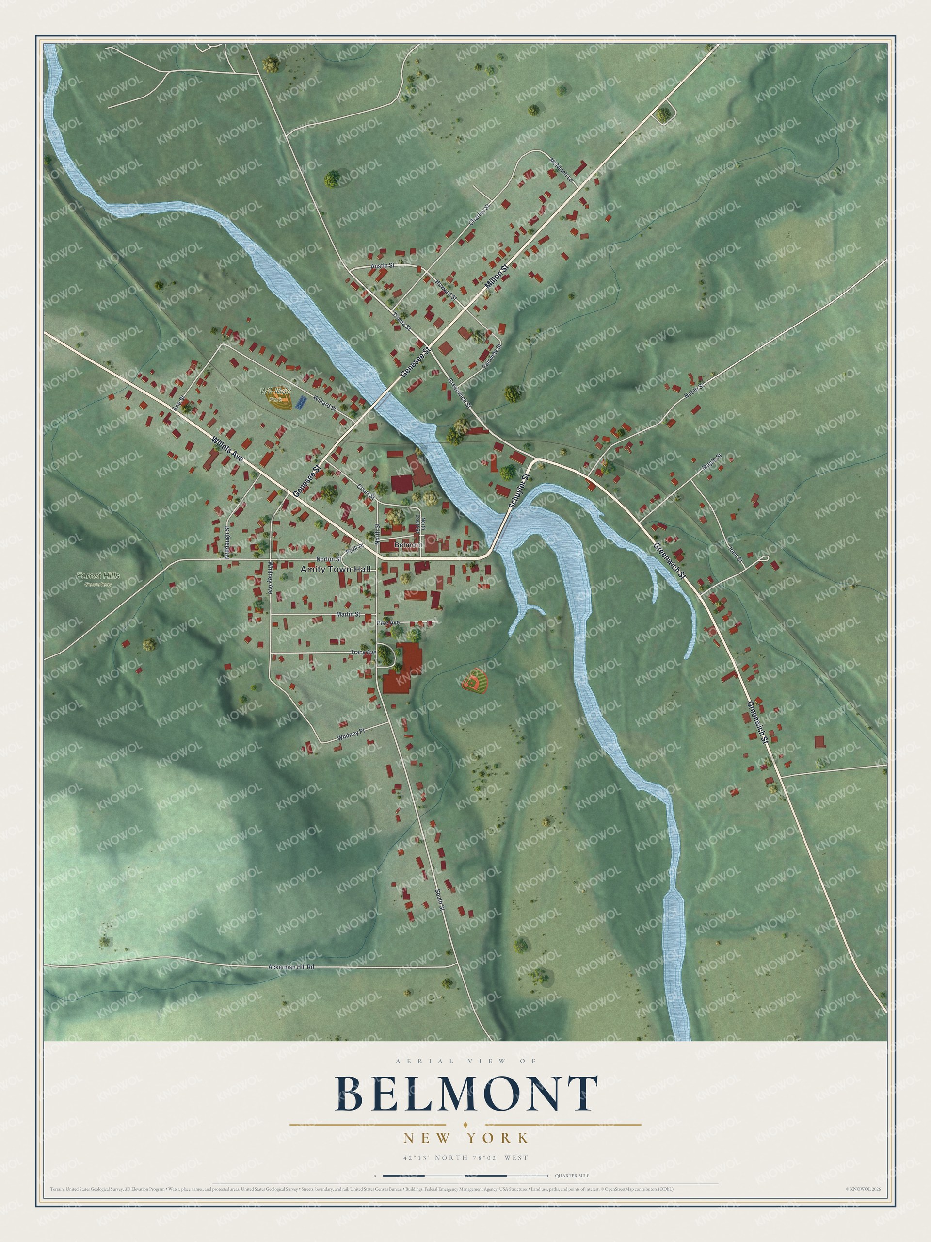 Watermarked full-map preview of Belmont, New York