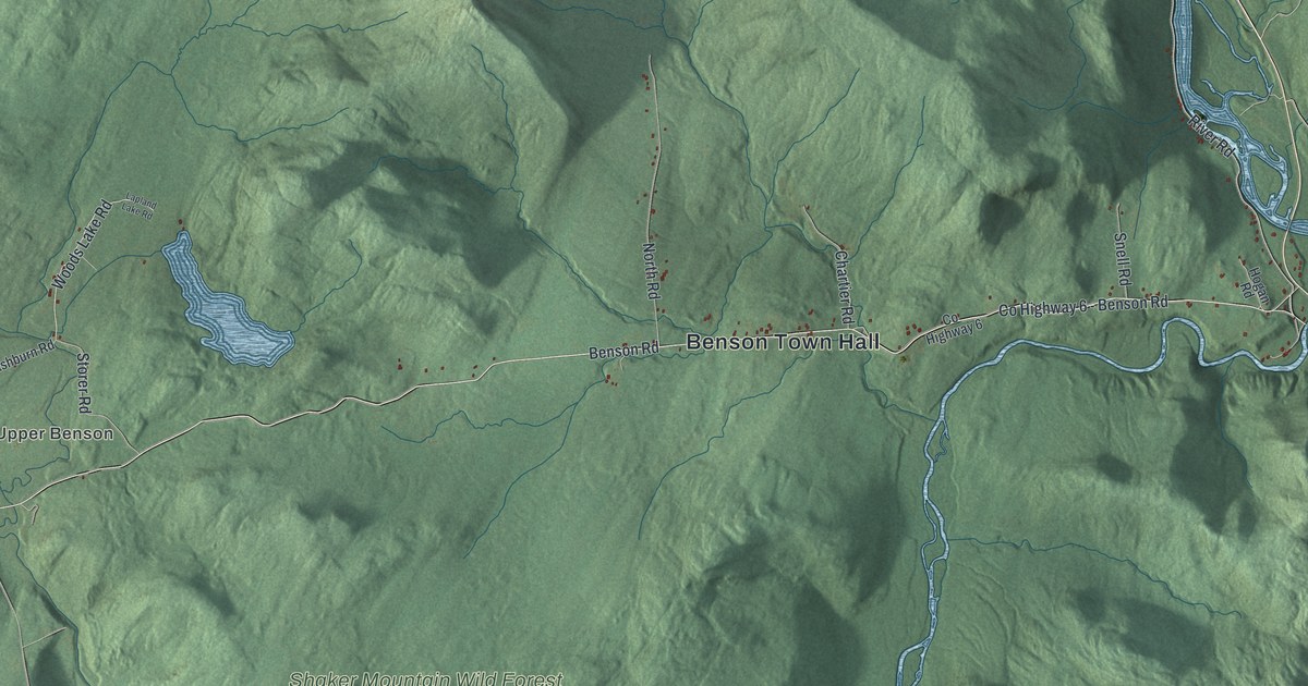 Map of Benson, New York