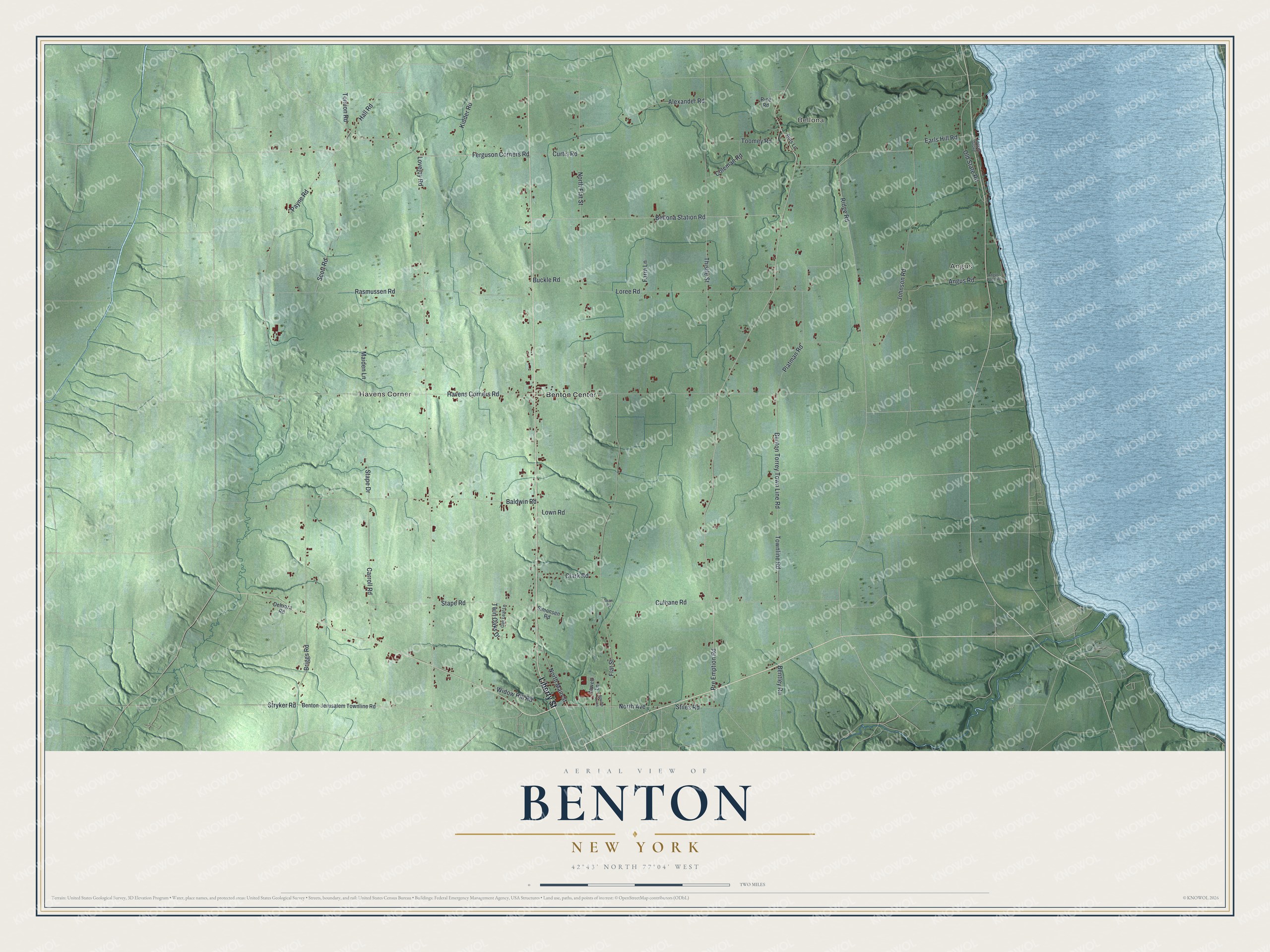 Watermarked full-map preview of Benton, New York