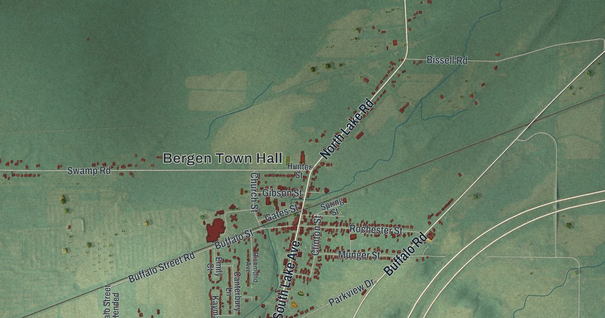 Map of Bergen, New York