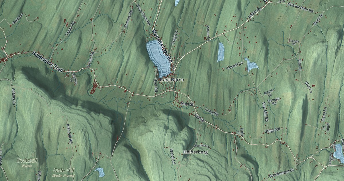 Map of Berne, New York
