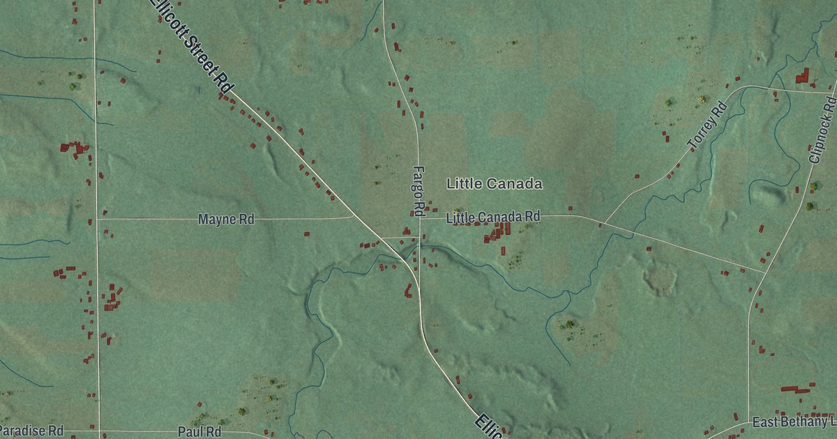 Map of Bethany, New York